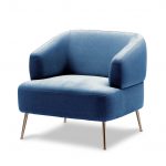 lux street newcastle occasiona armchair woven deep blue