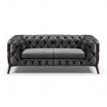 lux street oxford velvet 2 seater sofa velvet slate