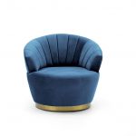 lux street piccadilly swivel occasional chair velvet navy