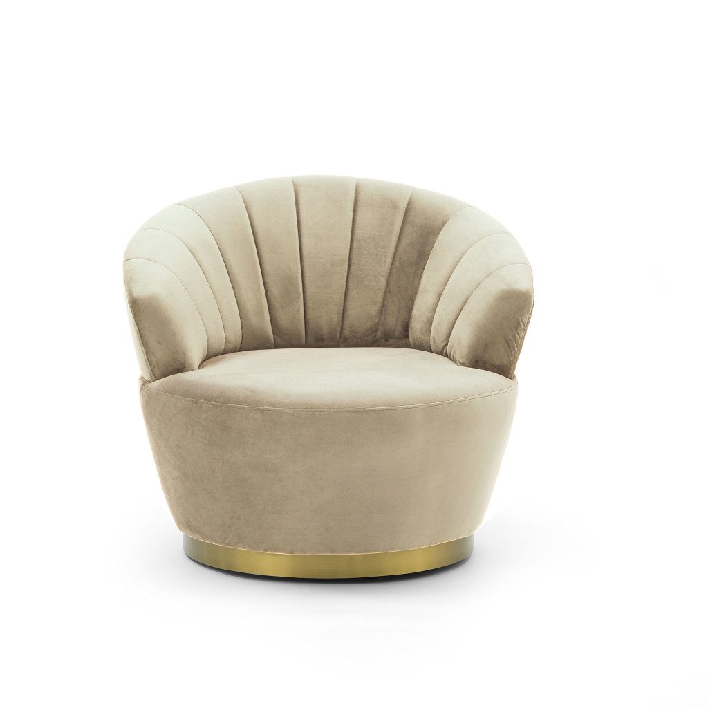lux street piccadilly swivel occasional chair velvet pearl