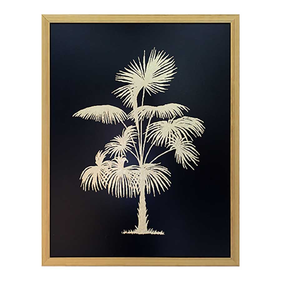 lux street raffles pair artwork tropical fauna gold foil detail timber frame image 1