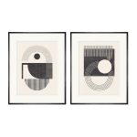 lux street retro pair art black white neutral abstract shapes main image