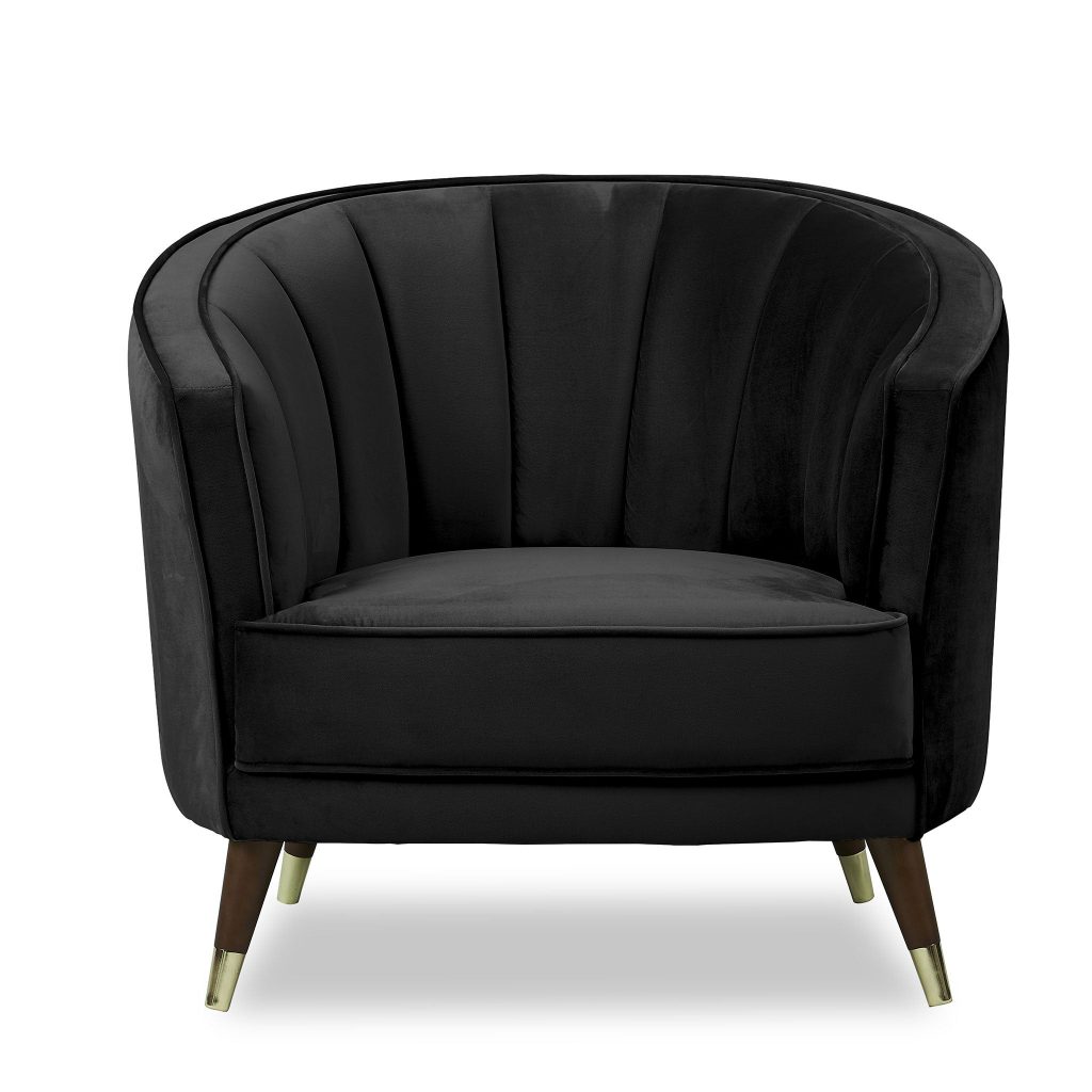 lux street soho fabric occasional chair velvet ebony1