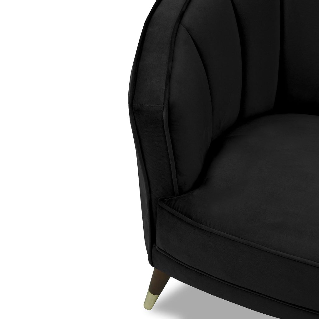 lux street soho fabric occasional chair velvet ebony2