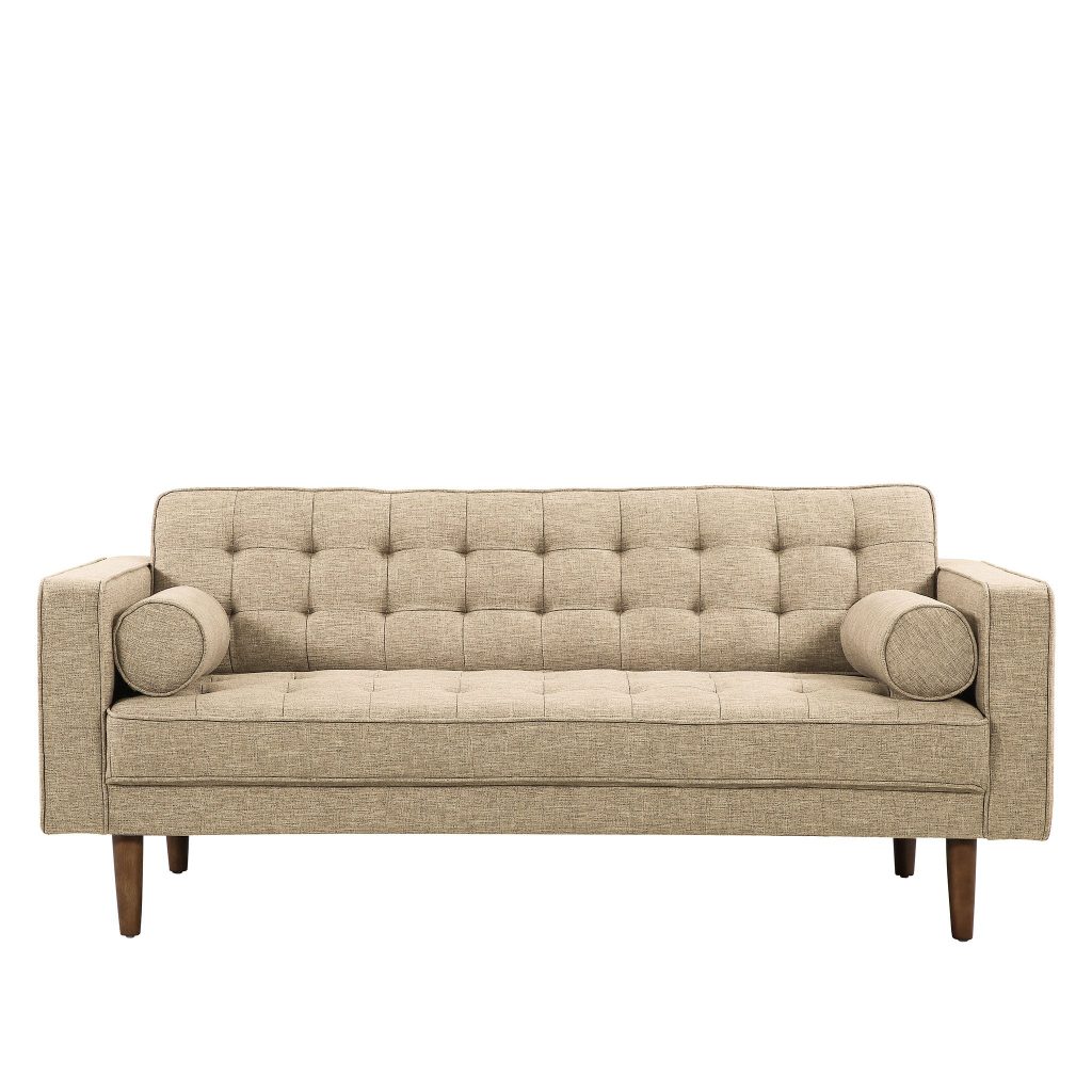 lux street surrey fabric 2 seater sofa linen beige