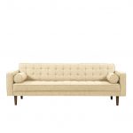 lux street surrey fabric 3 seater sofa linen cream