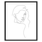 lux street the couple single ling drawing art male female simple modern contemporary art black frame image 1