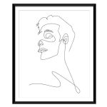 lux street the couple single ling drawing art male female simple modern contemporary art black frame image 2