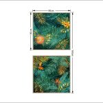 lux street tropics fauna flora green YH01294 natural oak timber frame portrait dimensions