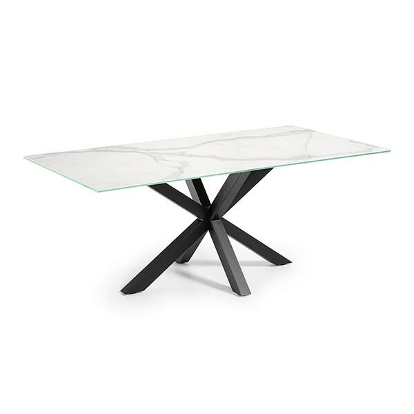 lux street verona ceramic dining table black legs white kalos ceramic top 6c7b8e5d c058 4042 809f 8dc858341417