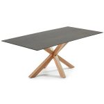 lux street verona ceramic dining table natural legs iron moss ceramic top side view e4ad0511 abe3 4d7a b3b2 dc76e8550804
