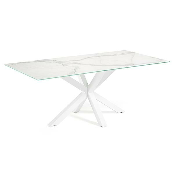 lux street verona ceramic dining table whitel legs white kalos ceramic top a7371be8 3913 4560 b3b5 b258a848de3a