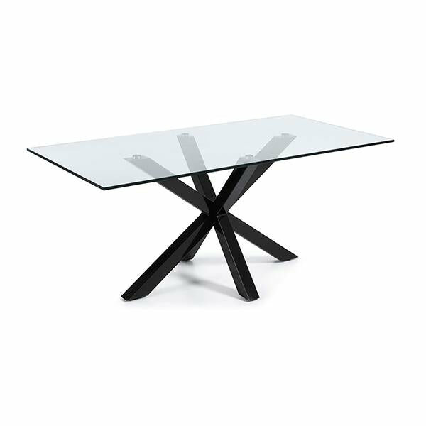 lux street verona dining table black legs clear glass top LS LAF CC0387C07 89deed93 5b7f 4fff a238 e66a6346a336