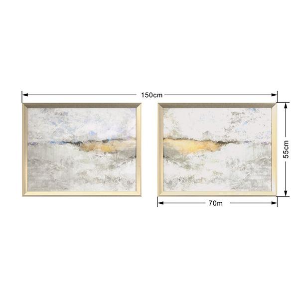 lux strret cloudland pair silver grey gold YH1198 brush strokes image landscape dimensions