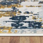 lux street abstract blue cream yellow davinci floor rug thickness