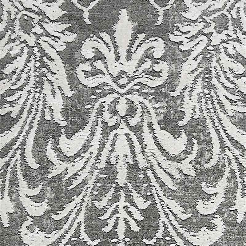lux street ashford floral grey floor rug detail