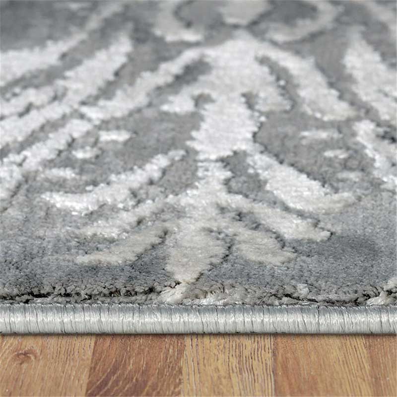 lux street ashford floral grey floor rug thickness