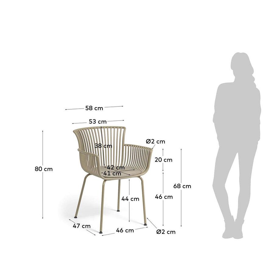 lux street avon indoor outdoor alfresco dining chair beige uv stabilised cushion dimensions