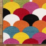 lux street monet colourful modern contemporary fun floor rug corner detail