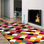 lux street monet colourful modern contemporary fun floor rug lifestyle image