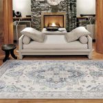 lux street persia grey blue design floor rug lifestyle image