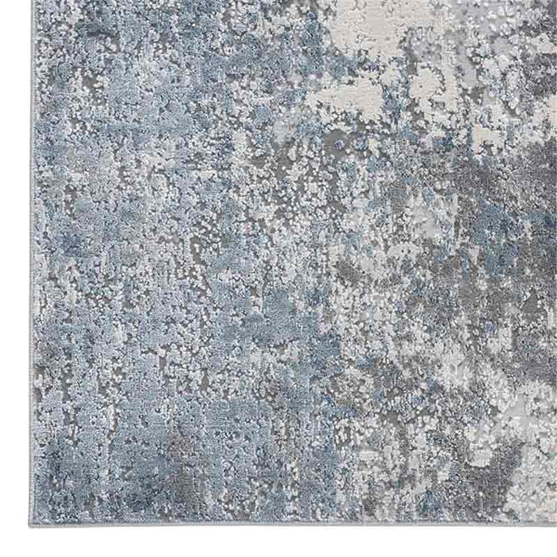 lux street stanford abstract grey floor rug corner detail