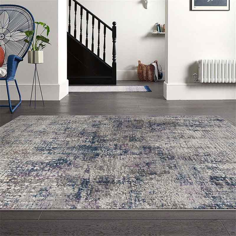 lux street vancouver chique sophisticated grey tones floor rug lifestyle image