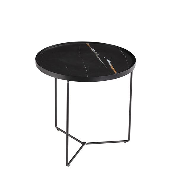 madrid side sofa table black frame black marble printed glass top modern lux style 2 b406b02a a805 46f6 a520 7335d2999b60
