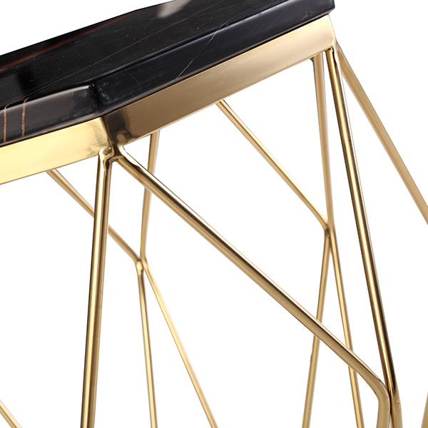 paramount geometric gold metal frame black portoro marble top side sofa table lux modern style frame detail 36cb21f8 c653 459d ab07 27378dc7726f