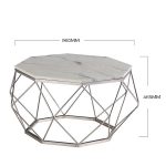 paramount geometric silver metal frame white carrara marble top coffee tabe lux modern style dimensions 3323d921 4f2a 4cc0 9d86 68c7ad6d532c