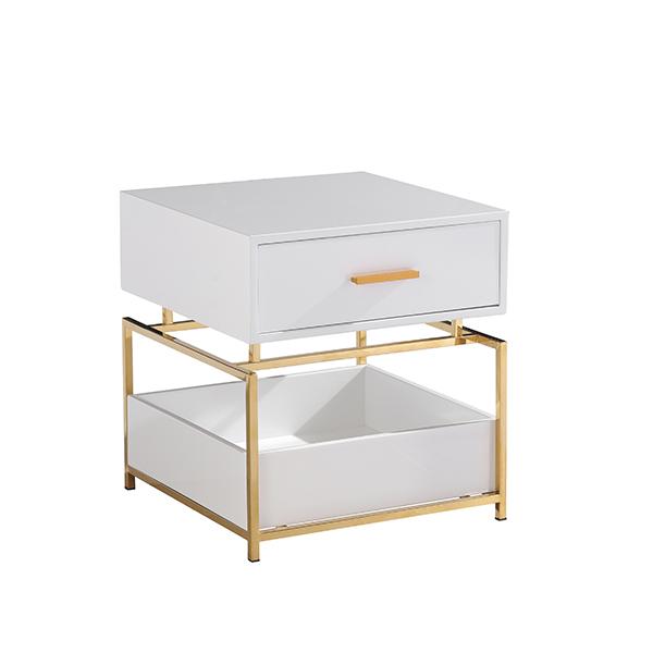 rome 1 drawer bedside table nightstand gold frame handles white gloss 9d5c88f1 f29b 4f92 9292 1902a5044b66