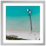silver framed aerial beach photography print 01 LS BQPT1604 image 2