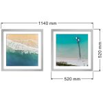 silver framed aerial beach photography print 01 LS BQPT1604 landscape dimensions