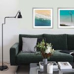 silver framed aerial beach photography print 01 LS BQPT1604 lifestyle image