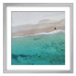 silver framed aerial beach photography print 02 LS BQPT1606 image 2