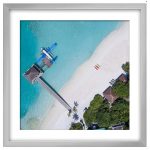 silver framed aerial beach photography print 03 LS BQPT1607 image 2