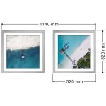 silver framed aerial beach photography print 03 LS BQPT1607 landscape dimensions