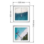 silver framed aerial beach photography print 03 LS BQPT1607 portrait dimensions