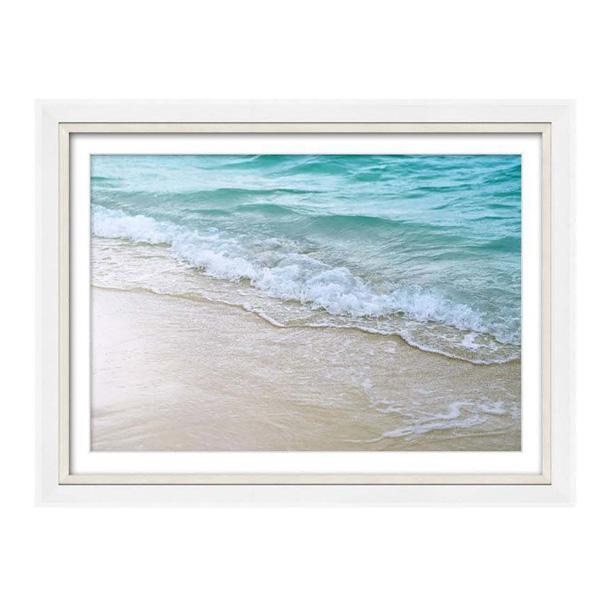 silver white gloss frame beach photography print set 01 LS PT1017 1 image 2