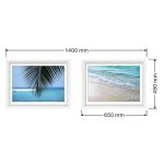 silver white gloss frame beach photography print set 01 LS PT1017 1 landscape dimensions