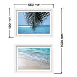 silver white gloss frame beach photography print set 01 LS PT1017 1 portrait dimensions