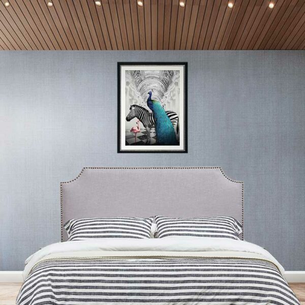 sovereign bedhead scalloped design linen upholstered classic hampton design