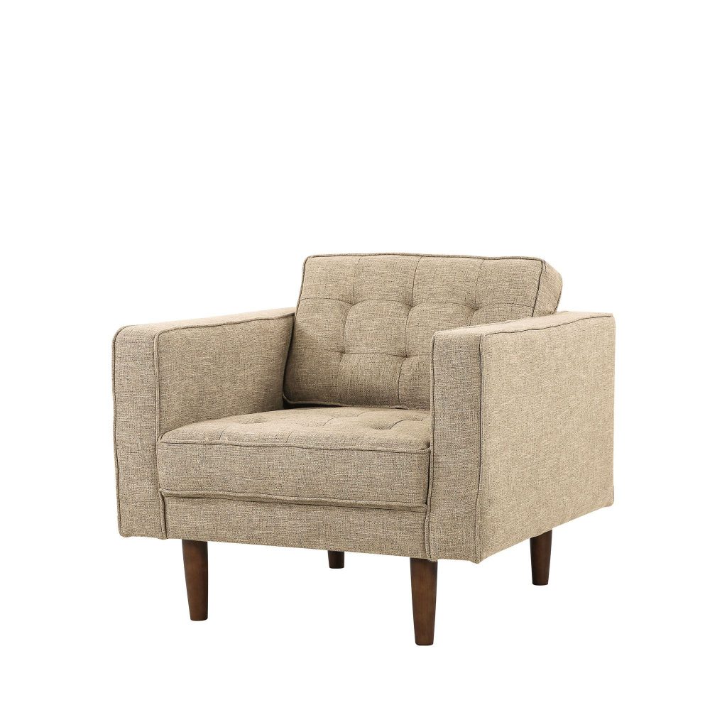 surrey luxury fabric armchair bolster cushions beige