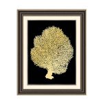 timber frame gold foil print fan coral art set 02 LS BQPT1205 01 image 1