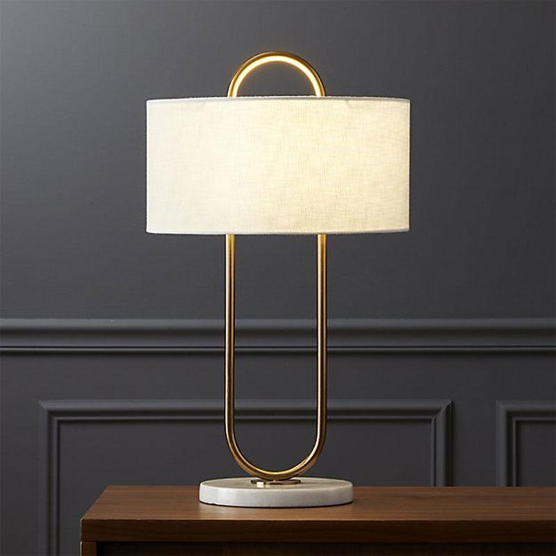 utopia gold frame marble table lamp white lamp shade LS 8292