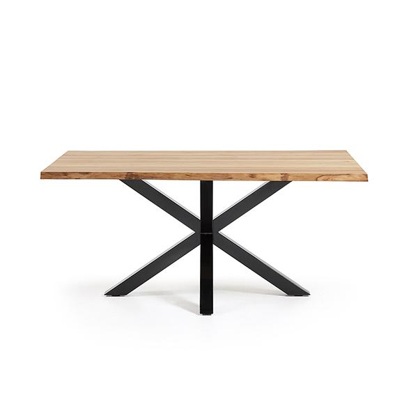 verona dining table black epoxy painted base cross leg timber top 2 0f5cd73e a5eb 4989 924c 95f99b14bac8