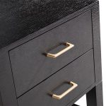 westpoint bedside table nightstand 2 drawer black oak gold handles detail 63d88841 ea7e 48a8 a084 088e9194aac5