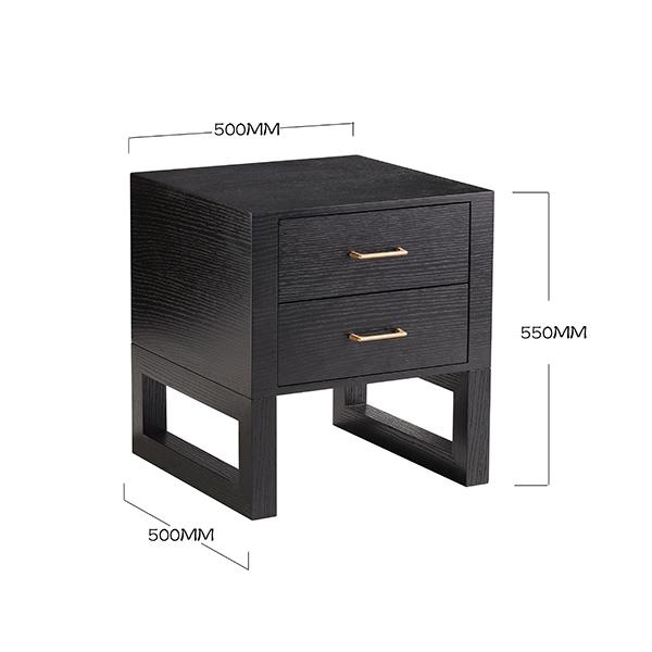 westpoint bedside table nightstand 2 drawer black oak gold handles dimensions ba00ae34 6f05 4123 b2a8 c0cee264c677