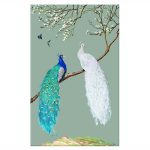 white floating frame oil paint canvas peacock art LS YH905 01 77afba81 75ee 413d a6e8 3d69bbbf0194