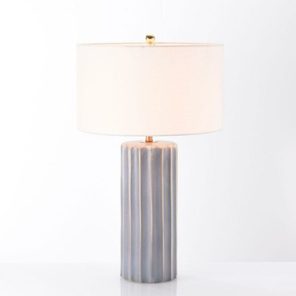 windsor light blue table lamp white lamp shade LS 8661